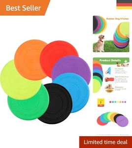 Hundefrisbee Set – 18cm, 7 Farben,  & zahnfreundlich für kleine Hunde - Bild 1 von 9