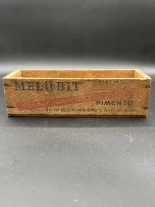 Vtg Mel-O-Bit Pasteurized Processed Cheese Brick Wooden Box - Picture 1 of 5