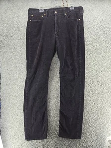 Levi’s Corduroy Trousers Mens W38 L33 Navy Blue 514 Straight Fit Cords Western - Picture 1 of 12