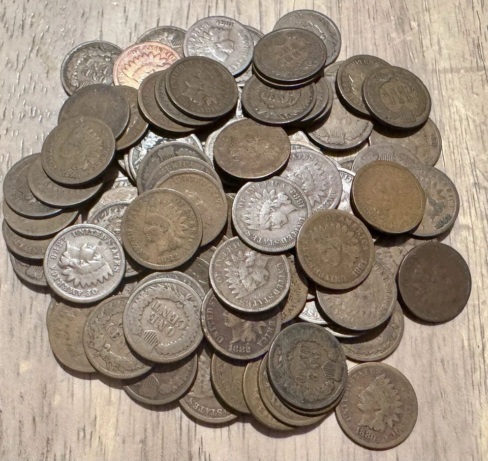 Lot of (80) Indian Head Pennies, Circ, All Dated 1880, 1881, 1882, 1883, 1884 - Image 1 of 1