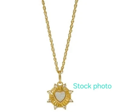 Collar Colgante Corazón Ópalo Resiliencia Oro Búho Origami Empowerment NL9018 NUEVO EN CAJA Foto 1 de 4