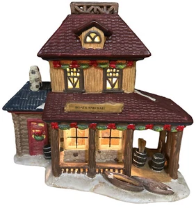 Casa de campo de vacaciones casa barcos casa de cebo pueblo de Navidad con cable de caja - Imagen 1 de 5