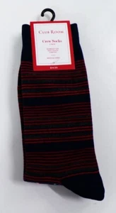 Paquete de 2 calcetines cortos Club Room para hombre Navidad copo de nieve Fair I azul marino/rosa/rojo sistema operativo - Imagen 1 de 7