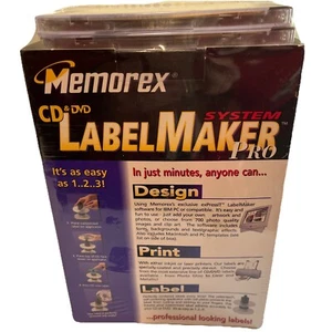 Pro Memorex Label Maker - CD & DVD Design System Mac/PC 2000 SEALED - Picture 1 of 5
