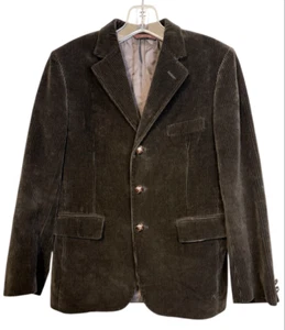 Brooks Brothers Boys Corduroy 3-Button Blazer Sz. 12 Brown Preppy Classic - Picture 1 of 10