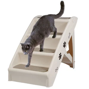 Small Doggie Ramp Pet Steps for High Beds, Couch Sofa Folding Plastic MAC 100LBS - Picture 1 of 12