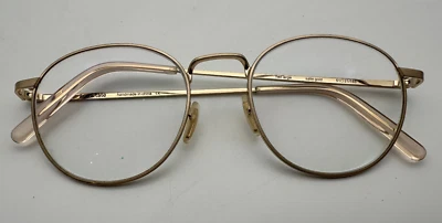 Neil Large Brillengestell Brille Satin Gold Rund 51-21 145 Ace & Tate Neu - Bild 1 von 4