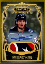 2022-23 Upper Deck Stature Design Variant #197 Jake Christiansen PATCH AUTO /20