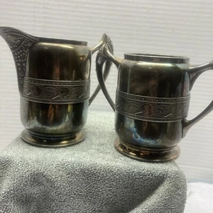 MIDLETOWN PLATE CO SET OF 2 SUGAR CUP AND CREAMER CUP VINTAGE - Picture 1 of 9