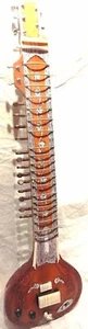 ELECTRIC SITAR SHRI RAVI SHANKAR STYLE DESIGNER TUN WOOD FREE STRING & MIZRAB - Picture 1 of 11
