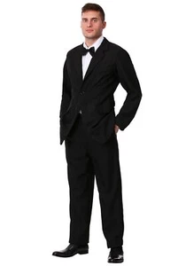 Mens Black Suit Costume - Picture 1 of 1
