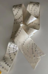 LOUIS VUITTON | LV | Beige Satin RIBBON | RARE | 1.5 Inches Wide - Picture 1 of 2