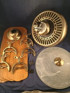 CASABLANCA 6644T Intelitouch Panama II Antique Brass Ceiling Fan Oak w/Light Kit - Picture 1 of 20