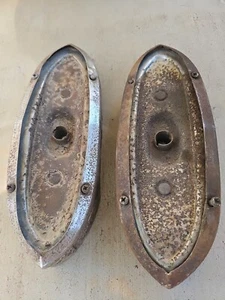 1951 Ford Tail Light Housing Chrome Bezels , Genuine FRST51 ORIGINAL, - Picture 1 of 15