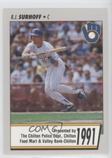 1991 Delicious Brand Milwaukee Brewers Police Chilton Police BJ Surhoff