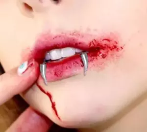 Stainless Steel Sharp Fangs Lip Rings Punk Fashion Jewelry 19-7 - Picture 1 of 6