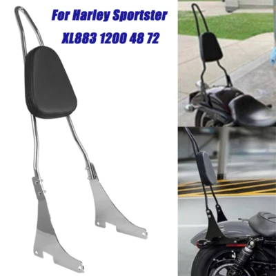 Cojín cromado para respaldo de pasajero para Harley Sportster 1200 883 Foto 1 de 4