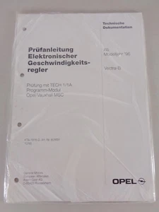 Manual de Taller Instrucciones Inspección Opel Vectra B Regulador Velocidad 1996 - Imagen 1 de 1
