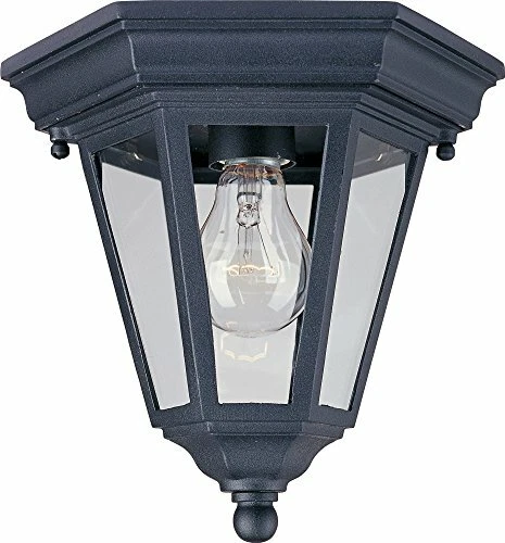 Maxim 1027BK, Westlake Cast, 1-Light Outdoor Ceiling Mount, Black - Image 1 of 1