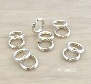 20 Stck. 7 mm Sterlingsilber Rund Geteilt SPRUNGRING 925 Schlüsselanhänger Stil R17s - Bild 1 von 4