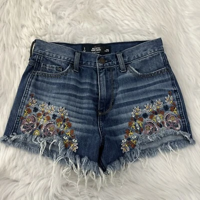 Hollister Corto Alto Tiro Alto Corte Punto Boho Talla 1 Usado en Excelente Condición Foto 1 de 4