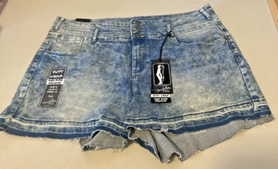 Revolution by REVOLT 5 Pocket 3 Button Denim Blue Jeans Shorts 20W 40" waist $40 - Image 1 of 4