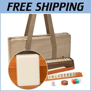 Complete Mojave Ivory Mahjong Set with Scratch-Resistant Tiles and Accessories - Picture 1 of 11