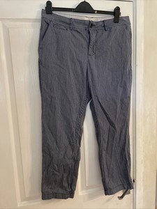 Fat Face Blue Cotton Trousers for Women 