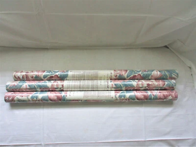 York Wallcoverings INC.  Pink and Green Wallpaper 3 Double Rolls 60Sq. Ft - Image 1 of 4