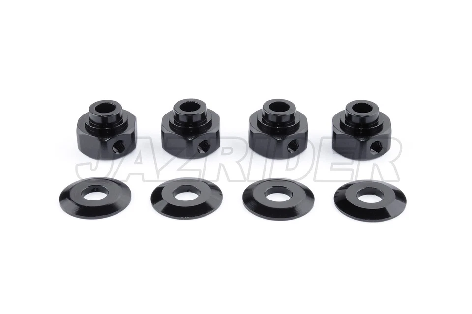 Jazrider Aluminum 12mm Hex Wheel Hubs Adapter (4)For Axial Wraith/AX10/Yeti/RR10 - Image 1 of 1