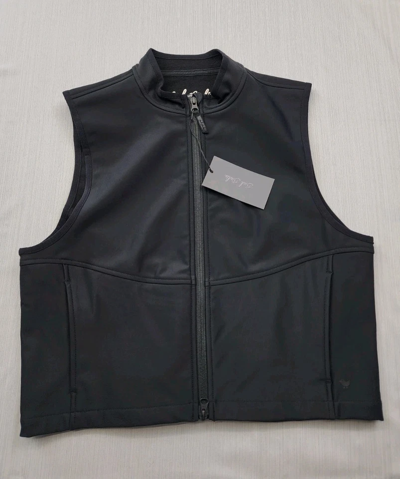 全新 女式 Bad Birdie Mild Crop Mock 颈部 软壳 高尔夫背心 尺寸 L — 第 1/4 张图片