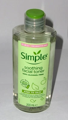 NOVO TONER FACIAL SIMPLES, REMOVE SUAVEMENTE A MAQUIAGEM, FL OZ 6,7, PARA PELE SENSÍVEL - Imagem 1 de 2