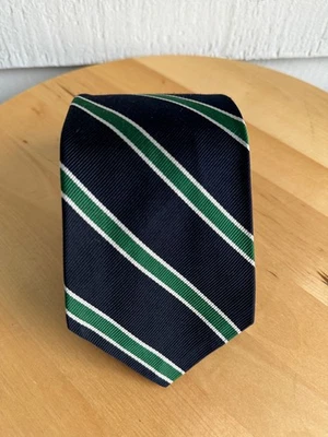 CORBATA DE SEDA HECHA A MANO VINTAGE ANDOVER SHOP ROBERT TALBOTT RAYAS REPETIDAS 3,5 x 55 Foto 1 de 4