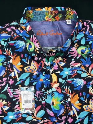 Robert Graham VERNON Multicolor 2XL Classic Fit Short Sleeve Shirt NWT $188  XXL - Image 1 of 4