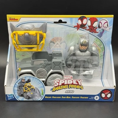 漫威蜘蛛侠和他的神奇朋友犀牛破坏者车辆和可动人偶 — 第 1/4 张图片