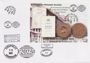 GB Stamps Souvenir Cover Europhilex sheet (6) Birmingham Philatelic Society 2025 - Picture 1 of 1