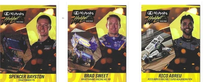 2024 RICO ABREU, BRAD SWEET, SPENCER BAYSTON KUBOTA ¡TARJETAS COLECCIONABLES DESTACADAS! Foto 1 de 2