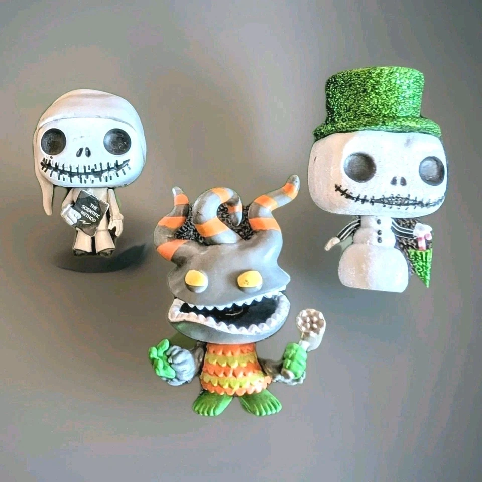 TNBC Lot Funko Pocket Pop Harlequin Demon Jack Skellington Sparkles Pajamas 2020 - Image 1 of 1