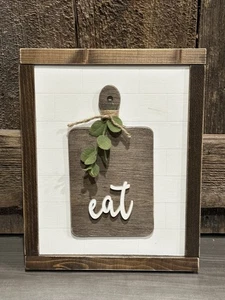 Pocket Frames 8x10 Wooden Interchangeable Frame Magnetic Top! Kitchen Wall Art - Picture 1 of 9