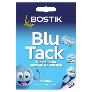 Bostik Blu Tack Blue - Handy Size - Multipurpose Reusable Adhesive - Clean - - Picture 1 of 1
