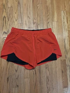 Damen NIKE Just Do It Flex Essential 2in1 Trainingsshorts XXL Rot Schwarz - Bild 1 von 6