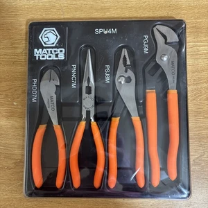Matco SPU4M 4Pc. universal Pliers Set Orange w/tray New - Picture 1 of 2