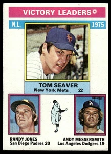 1976 Topps 1975 NL Victory Leaders #199 (Tom Seaver / Jones / Messersmith) - Bild 1 von 2
