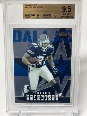 2004 Topps Finest Julius Jones #63 BGS 9.5 GEM MINT Rookie RC - Image 1 of 3