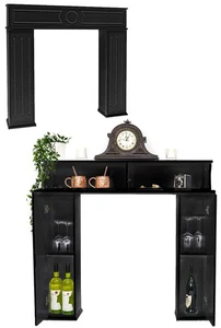 Geheimfach Kaminkonsole mit Stauraum - 107x100 Kaminumrandung Holz Kaminrahmen - Bild 1 von 10