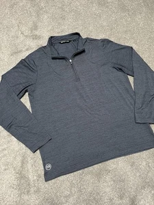 Travis Mathew Golf Pullover Shirt Quarter Zip Long Sleeve Shirt Blue Men’s Large - Picture 1 of 9