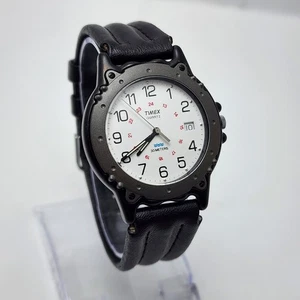RELOJ HOMBRE TIMEX CUARZO TONO NEGRO WR 30M 36MM VINTAGE AÑOS 90  - Imagen 1 de 10