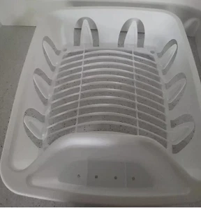 Essentials Weiß Kunststoff Abtropfschale - 11,25" x 13,75" x 4,25" - Neu-Basis- - Bild 1 von 4