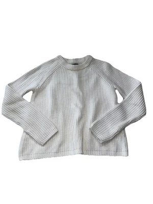 Suéter Quince Mujer XS Marfil Algodón Orgánico Pescador Cuello Redondo Foto 1 de 4