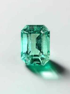 1.91 Carat 8x6 Ideal Astrological Green Natural Loose Colombian Emerald Cut - Picture 1 of 10